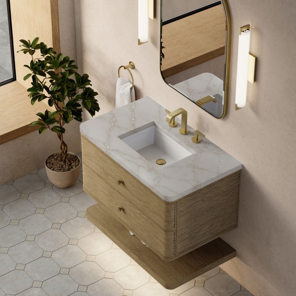 36″ James Martin Allamari D640-V36-DMS-WVSL Vanity Cabinet Silver Silestone Top