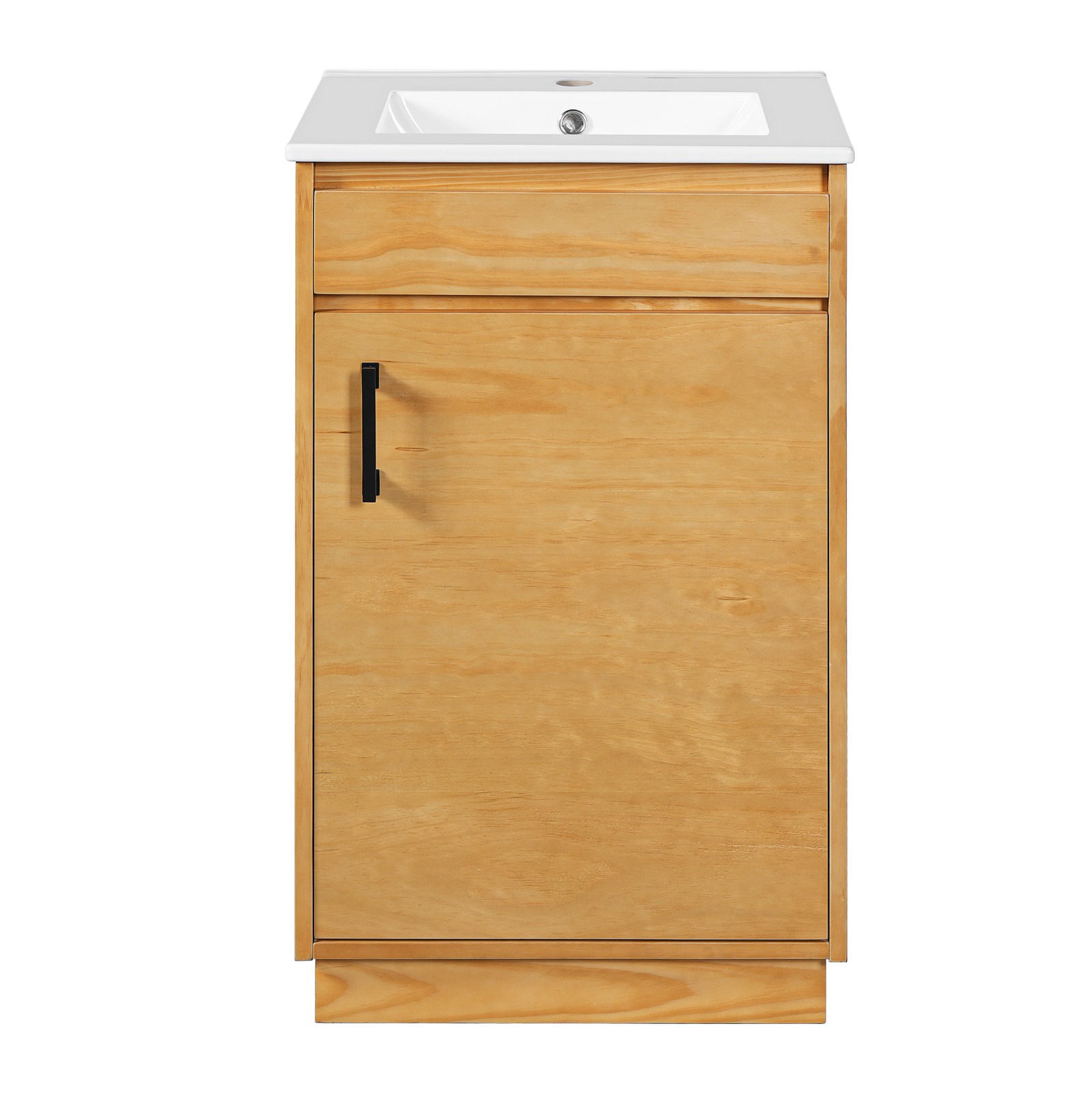 20″ Bathroom Vanity w/Ceramic Sink,Farmhouse Storage Cabinet w/Soft Closing Door