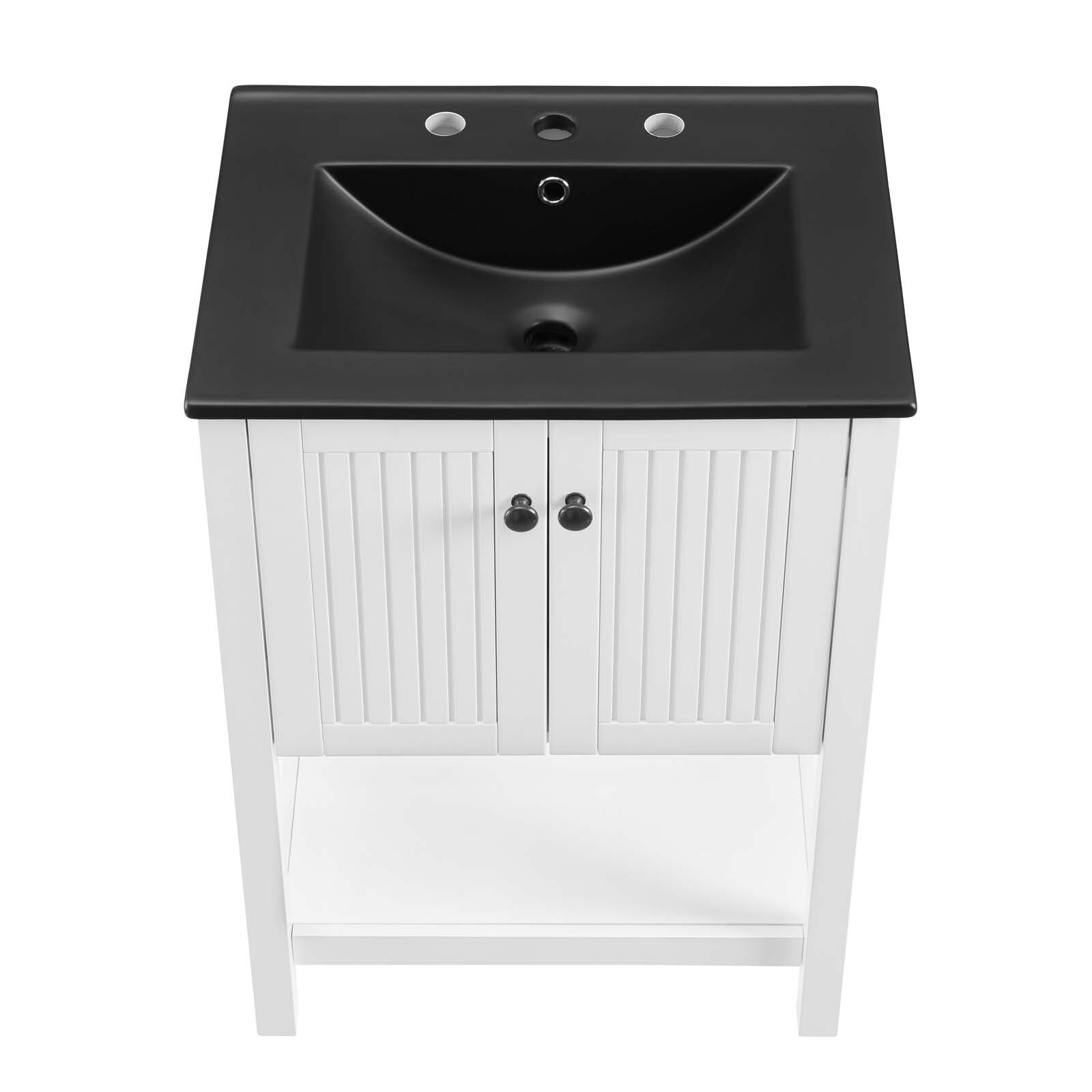 Modway Steam 24″ Bathroom Vanity With Sink in White Black