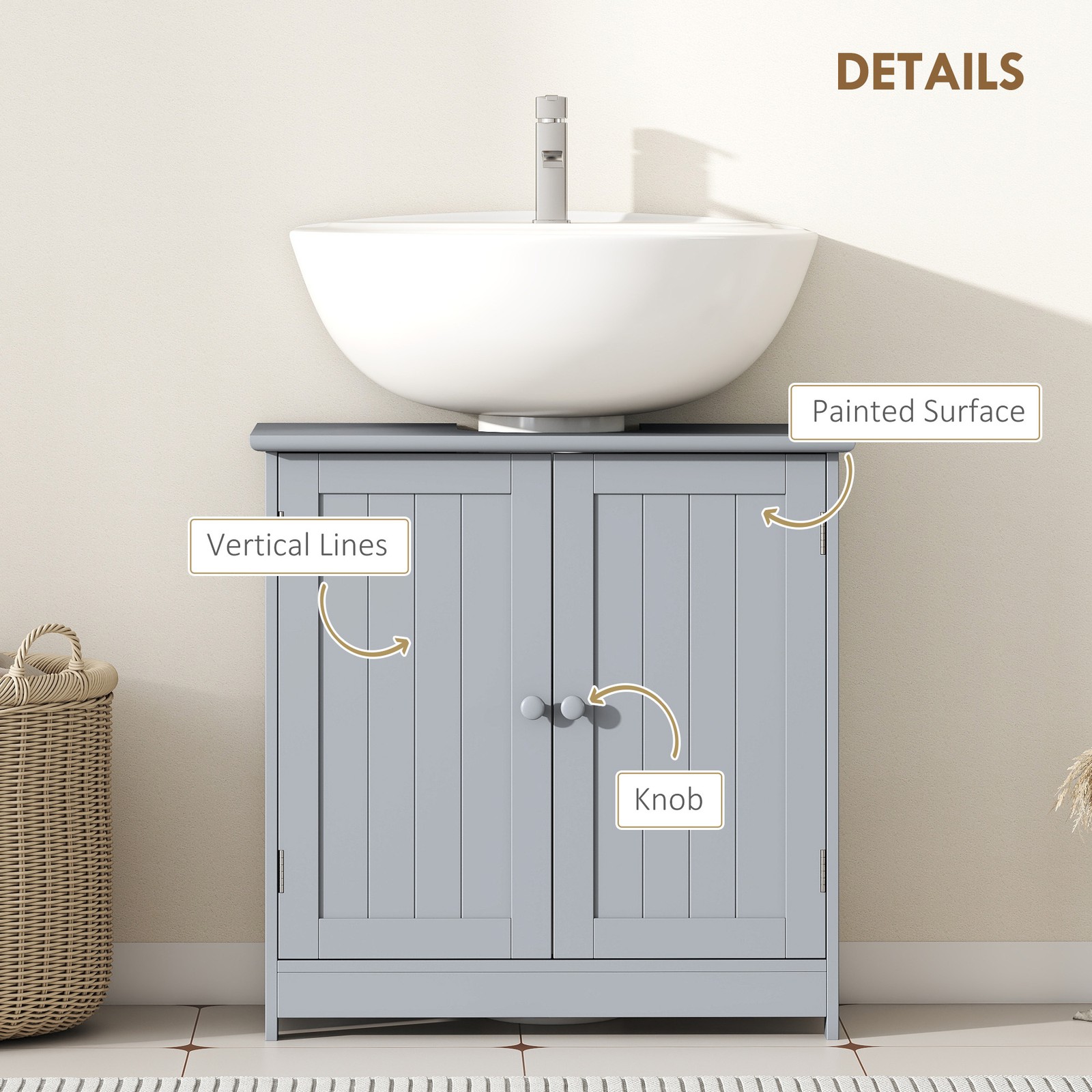 Bathroom Under Sink Vanity Cabinet, Multipurpose Space Saving Storage,Used