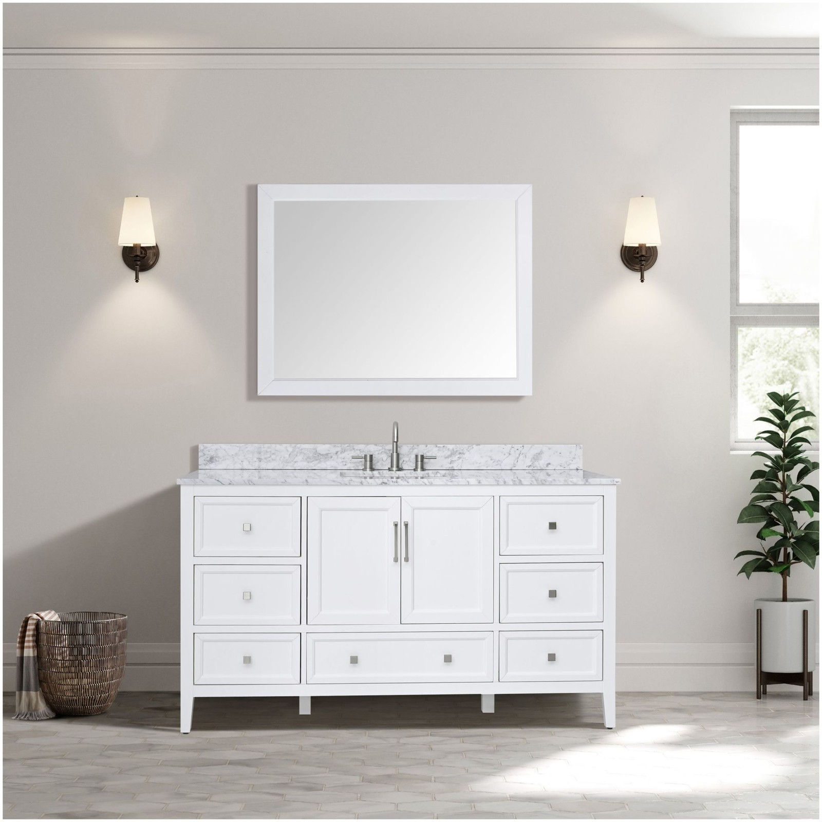 Avanity EVERETTE-V60-WT Everette 60″ Single – White