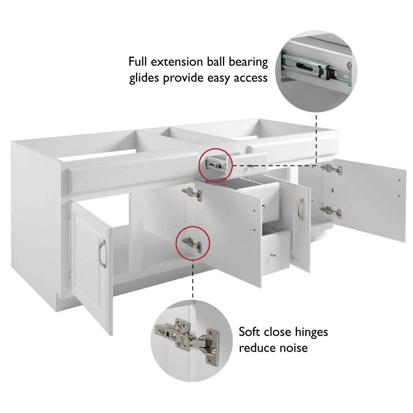 Design House 215814 Concord 72″ Double – White