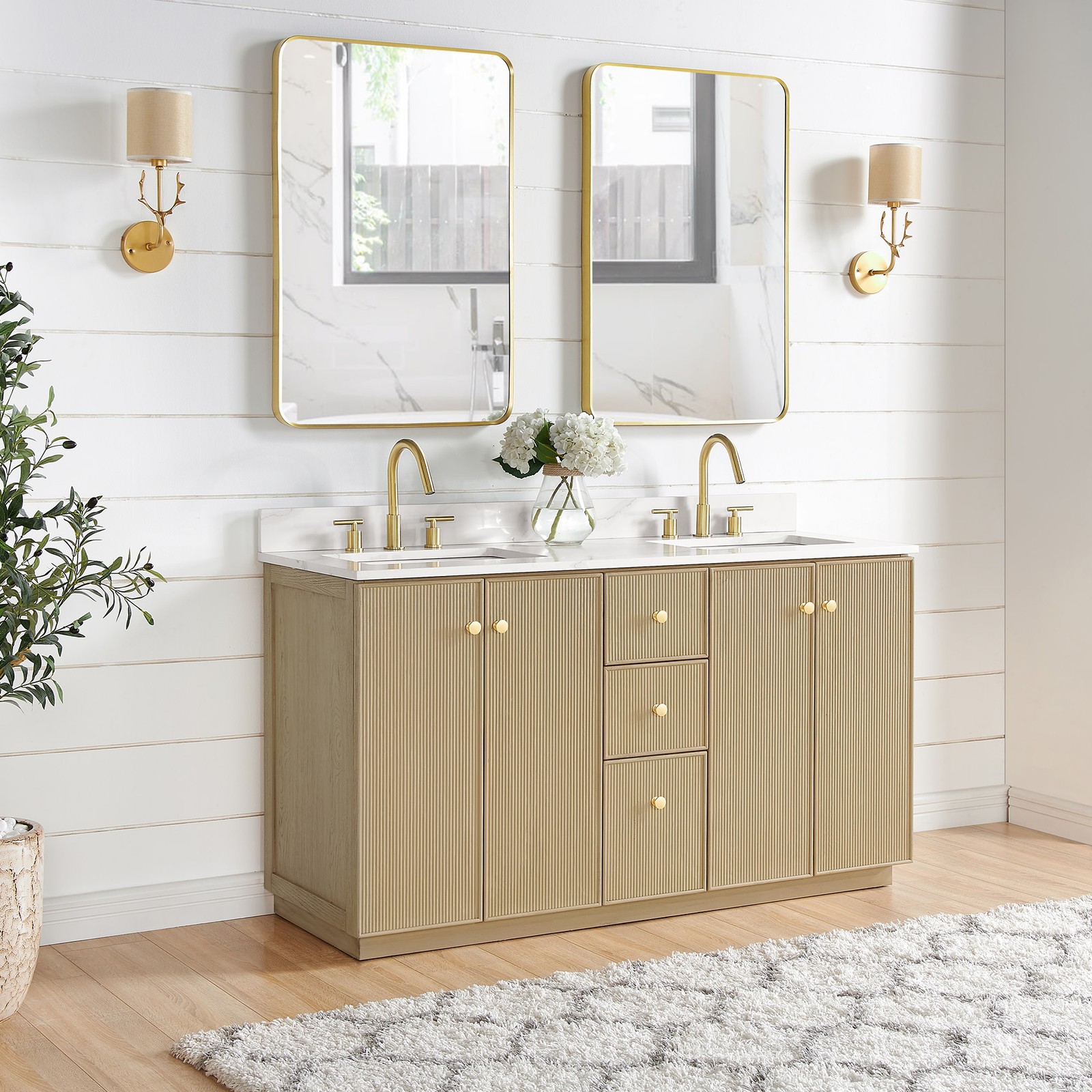 Miseno MV-NM-OZA60M-WQT Oza 60″ – Aged Natural Oak