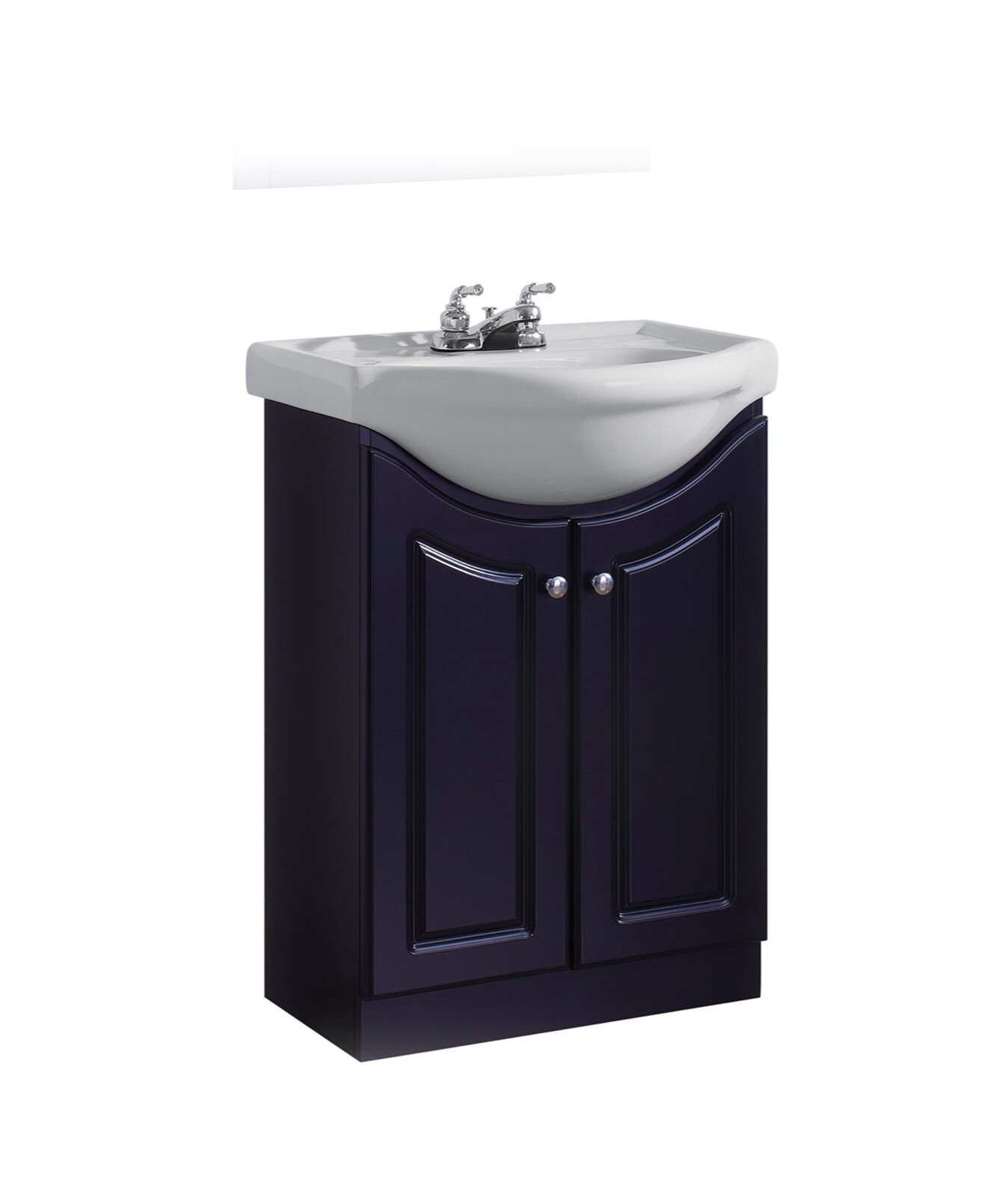 Elanor 24″ W x 19″ D x 34″ H Euro Vanity in Satin Black w/Ceramic Vanity Top