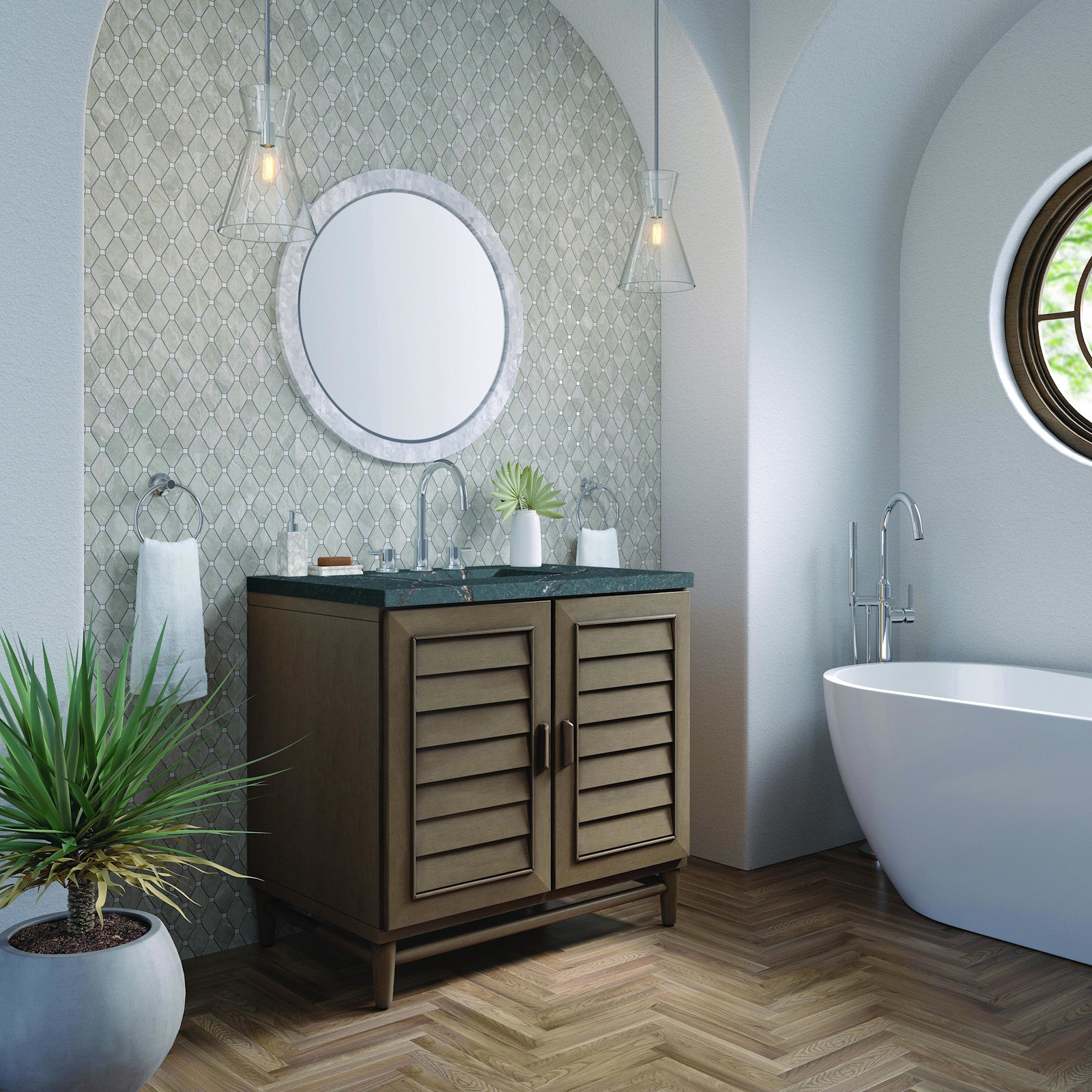James Martin Vanities 620-V36-3PBL Portland 36″ Single Basin Wood – Wood