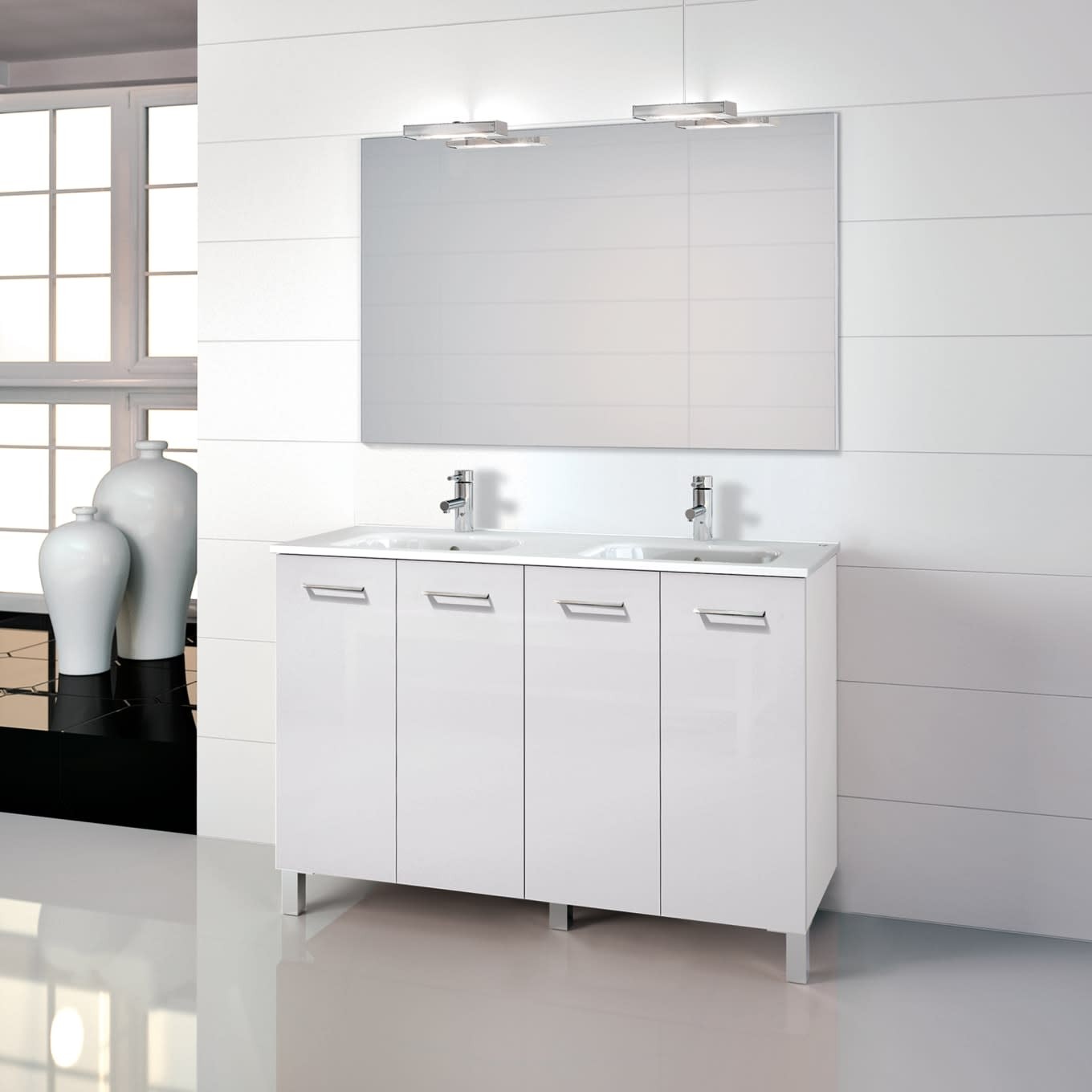 WS Bath Collections Logic 120 Set Logic Vanities 48″ – Grey
