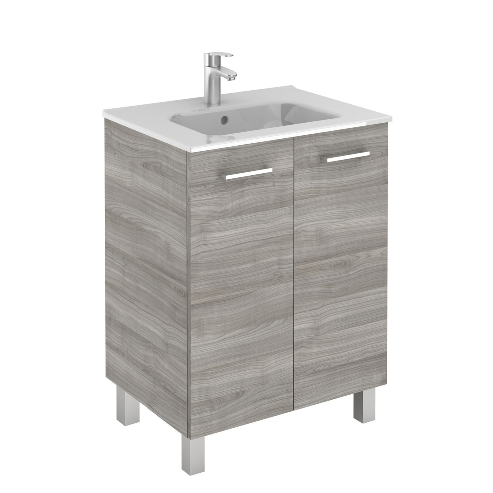 WS Bath Collections Logic 70 White Logic Complete Vanity Unit