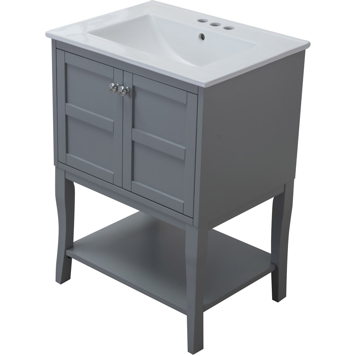 Elegant Lighting VF2101 Mason 24 X 33.25 inch Grey and Chrome Vanity Set in Gray