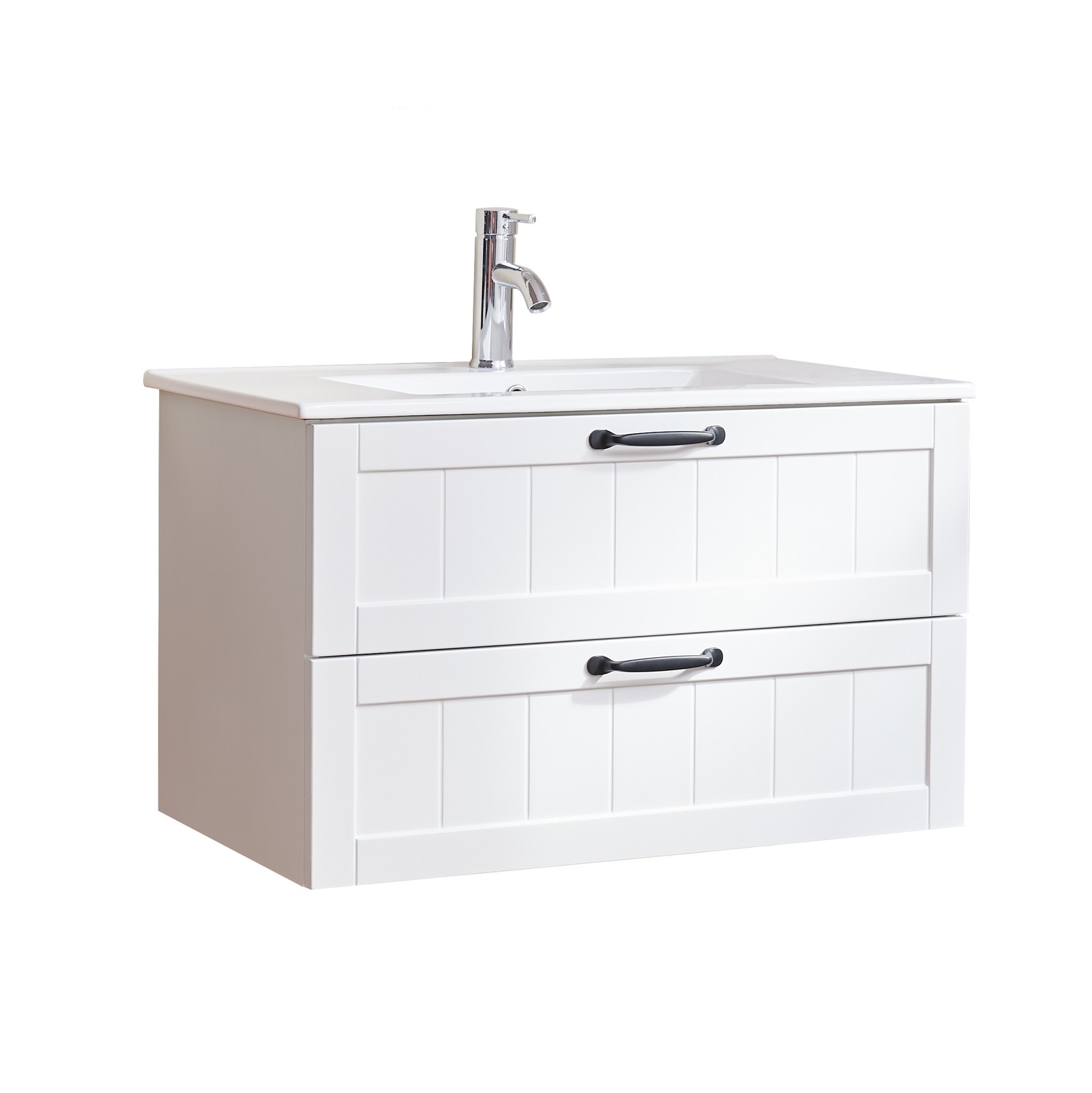 31.5″ Bathroom Vanity Cabinet with Sink Combo, Wall Mounted Floating Cabinet