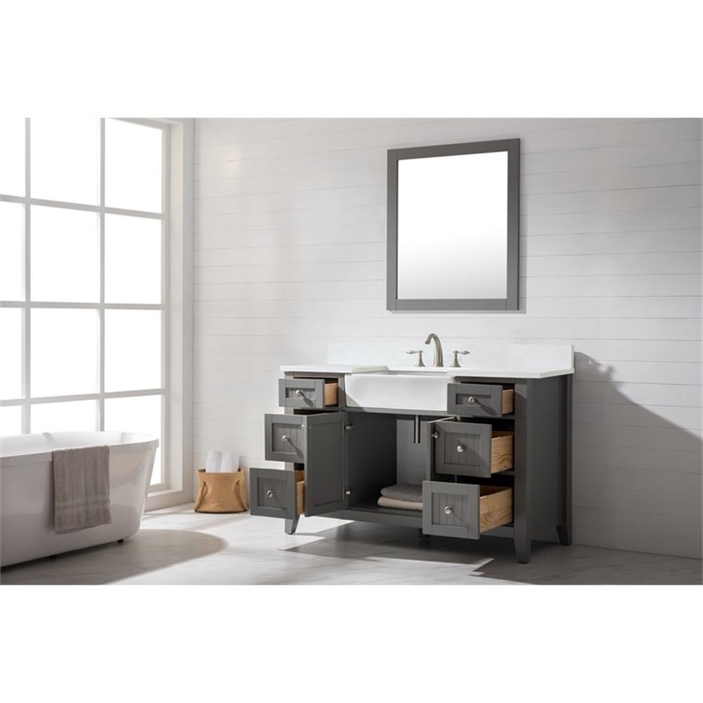 Design Element Burbank 54″ Single Vanity in Gray