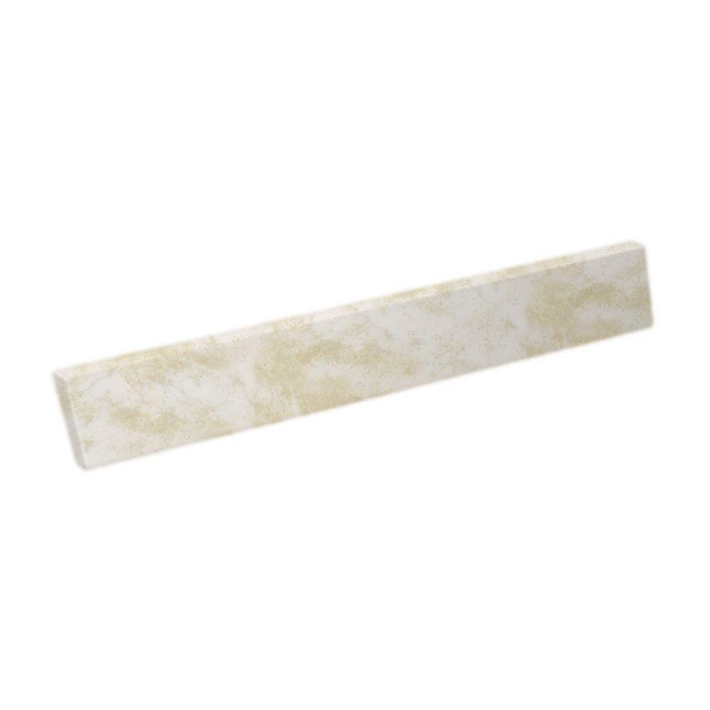 Swanstone CHVTSS-12 Chesapeake 21-5/8 in. Solid Surface Sidesplash, Cloud White