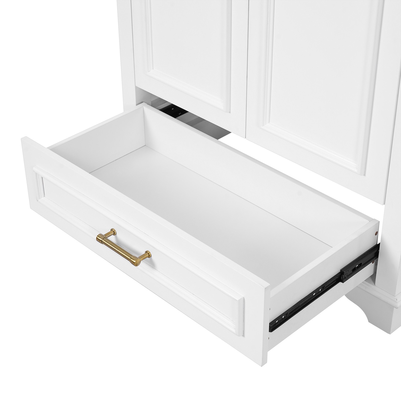 30″ Luxurious Bathroom Vanity w/Ceramic Sink, Solid Wood Frame Storage Cabinet
