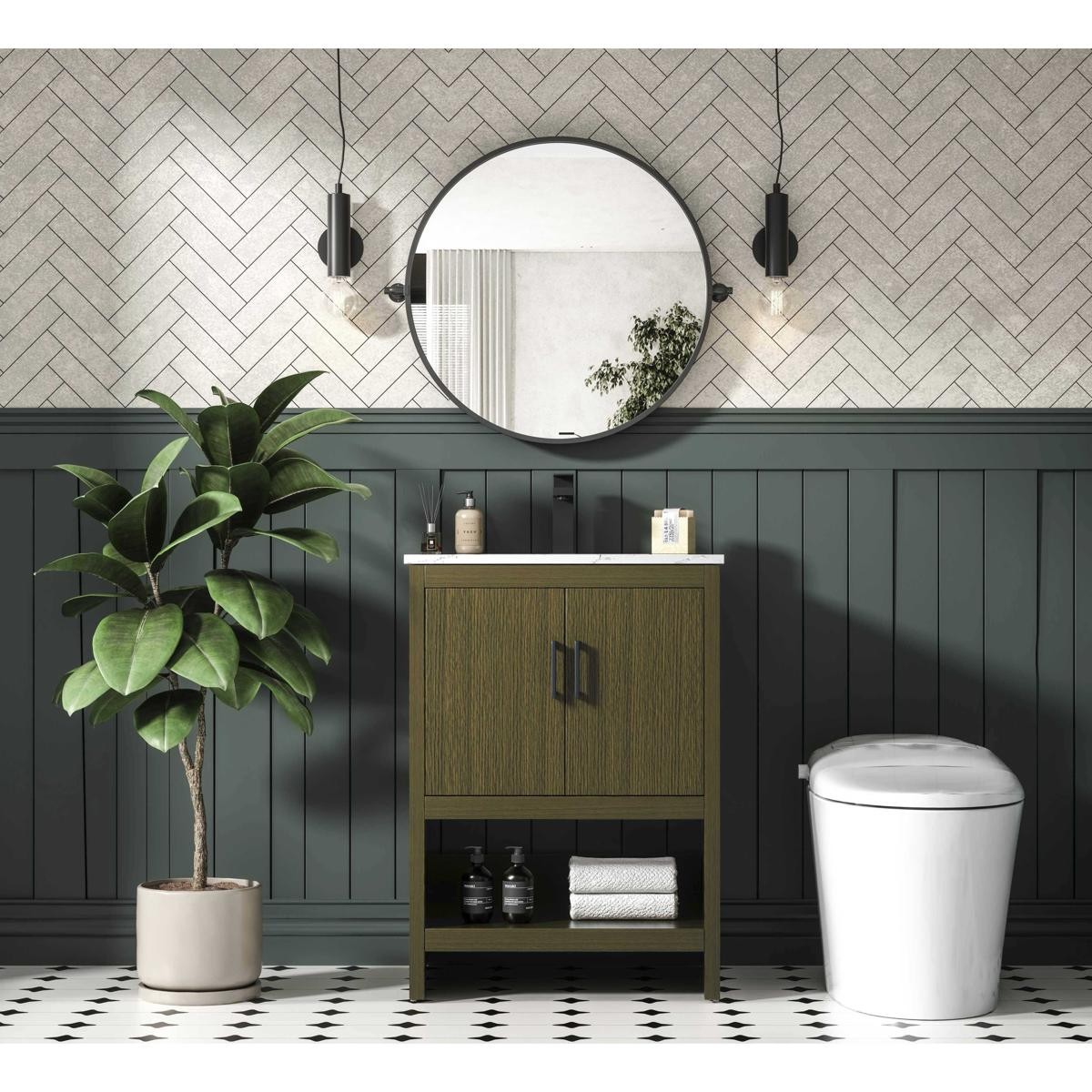 Elegant Lighting VF25224MCB Ira Vanity Chestnut Brown
