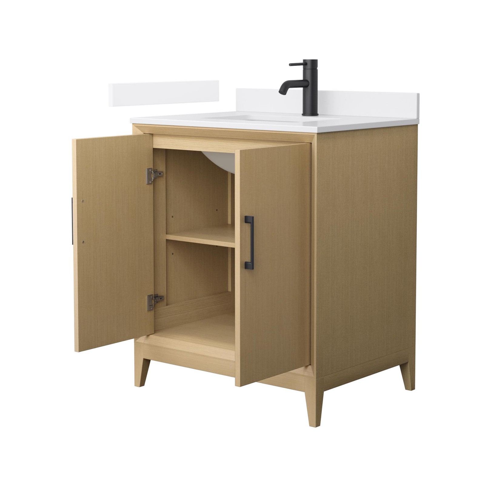 Wyndham Collection WCH7575-30S-VCA-MXX Janna 30″ – White Oak / Carrara Cultured