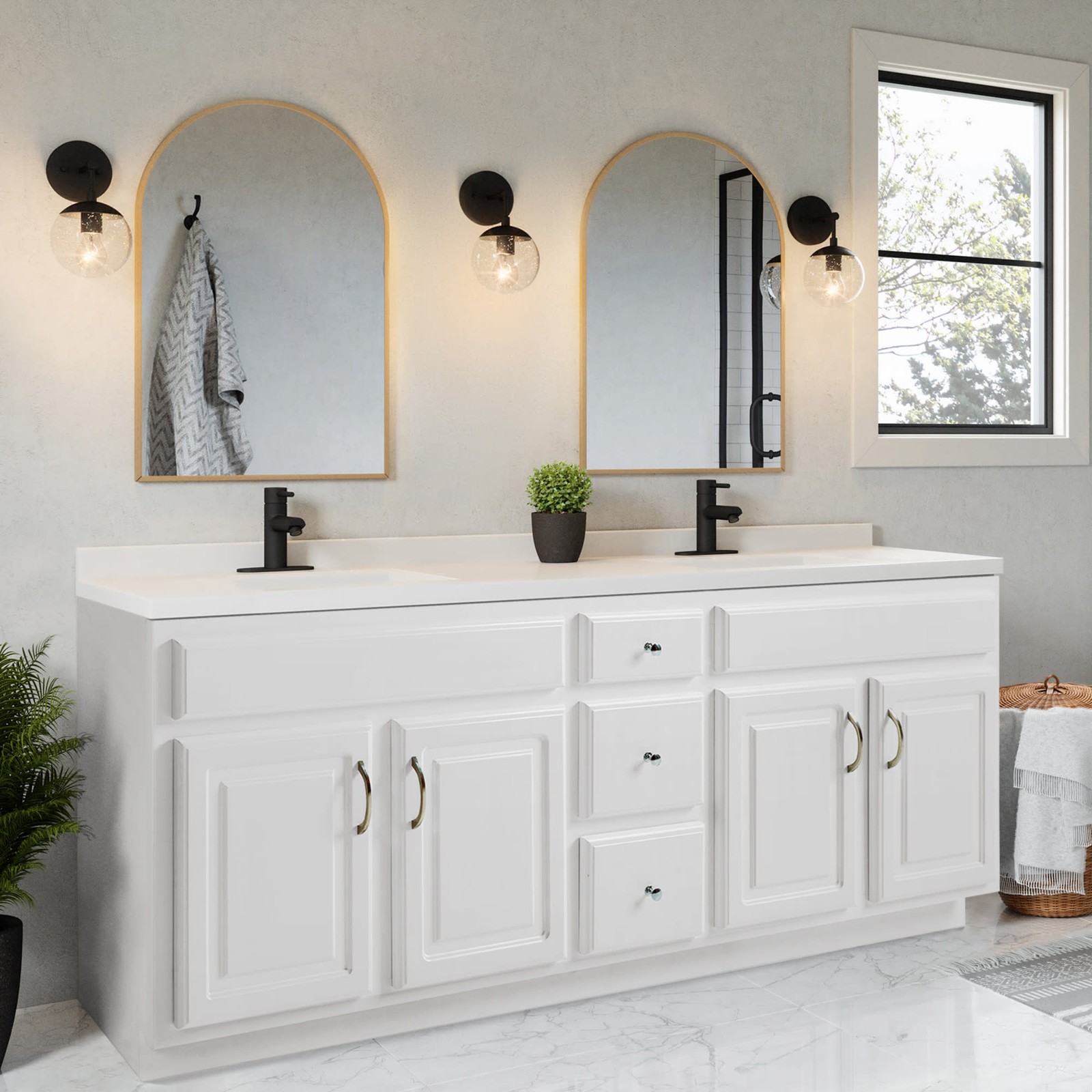 Design House 215814 Concord 72″ Double – White