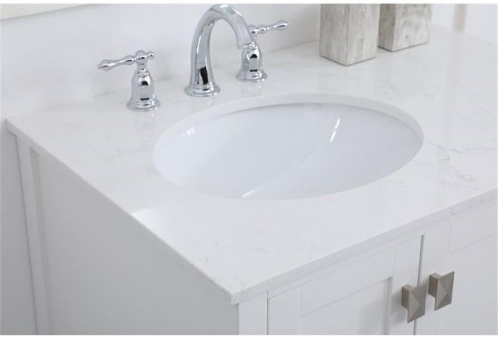 Elegant Lighting VF18832WH 32 inch Single Bathroom Vanity in White