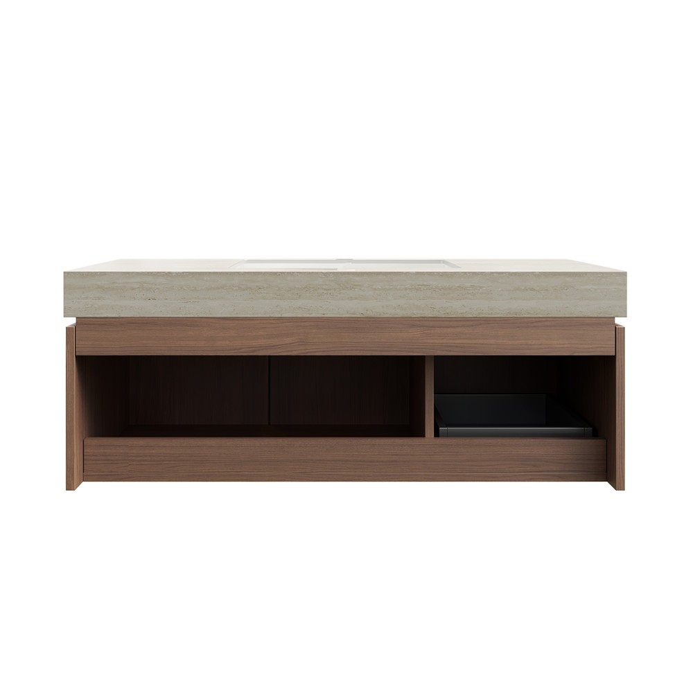48″ Wall Mounted Bathroom Vanity w/Sink, Floating Vanity Cabinet, Drawer,2 Doors