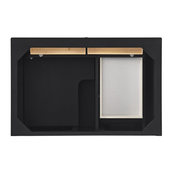 36″ James Martin Lorelai 424-V36-BKO-3CSP Vanity Cabinet Charcoal Soapstone Top