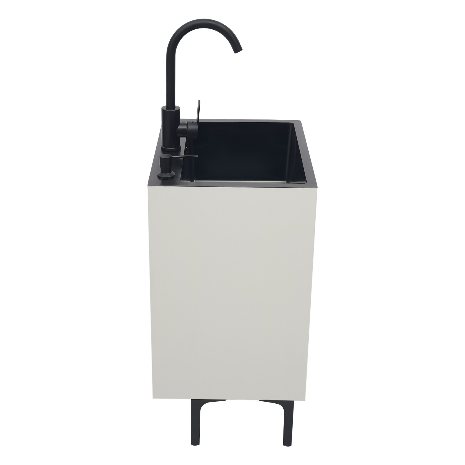 20″ Laundry Sink Cabinet w/ Faucet, Freestanding Utility Sink Cabinet w/ Storage