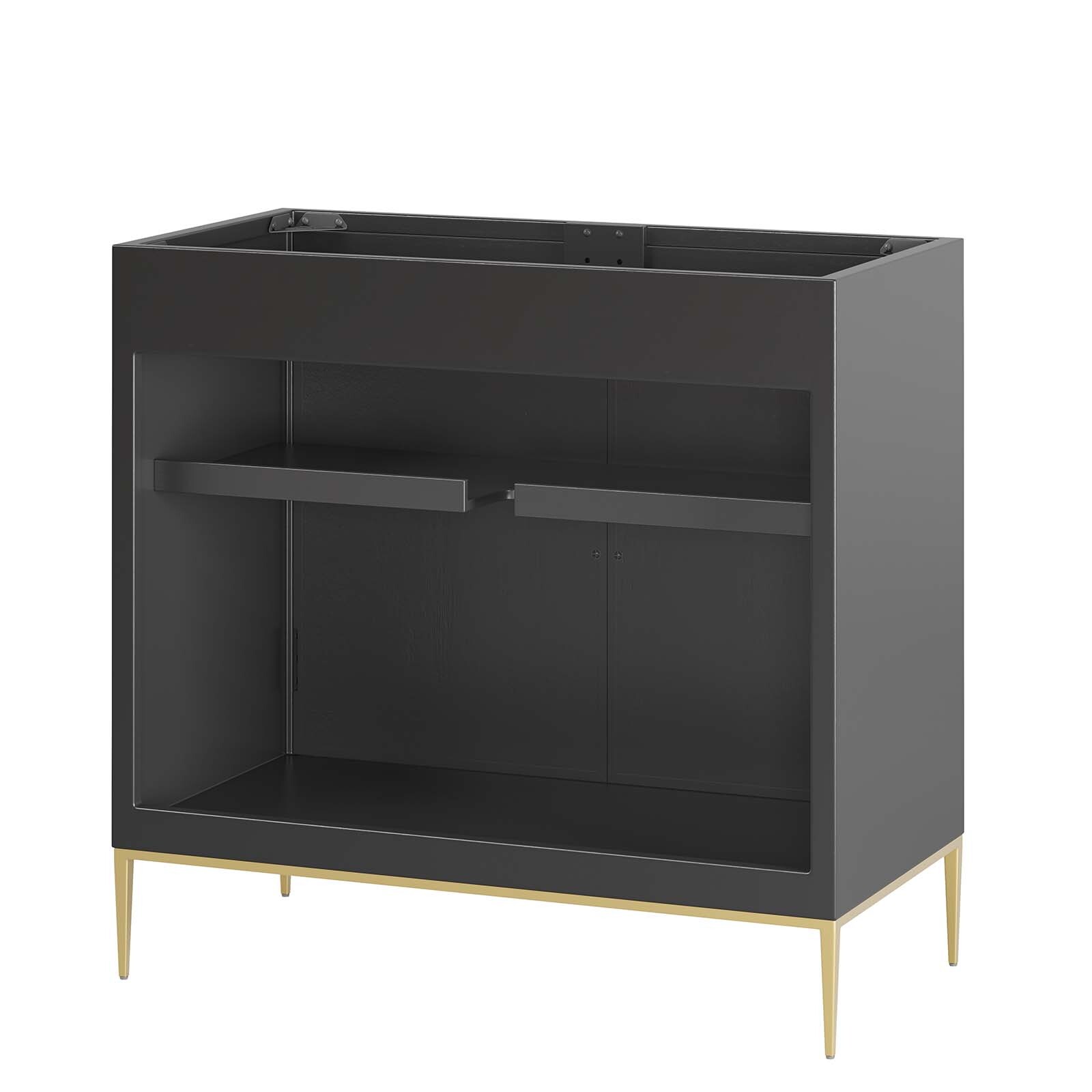 Modway Awaken 36″ Bathroom Vanity Cabinet in Black – Sink Basin Not Included
