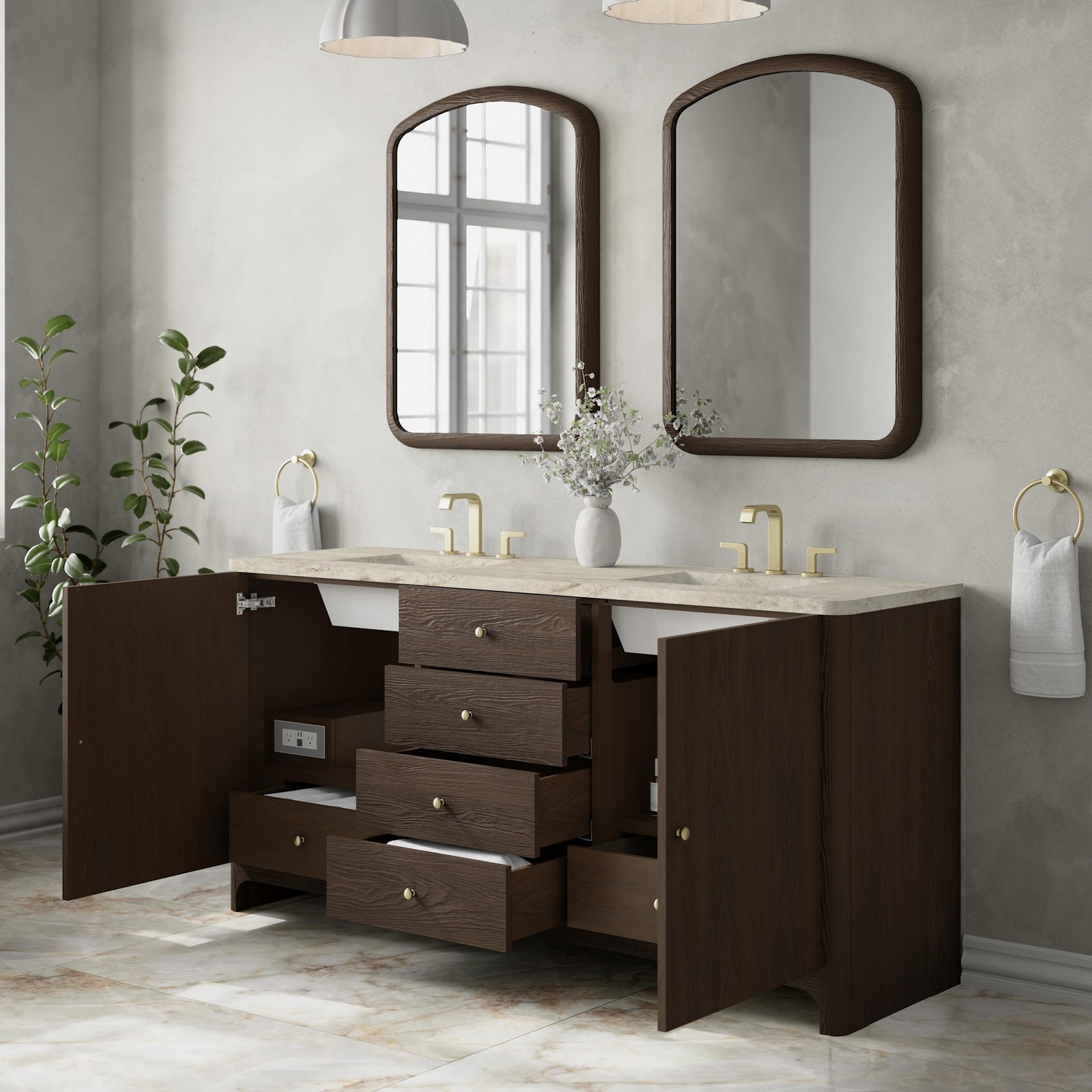 James Martin Vanities D125-V72-FTJR Gracyn 72″ – Sable