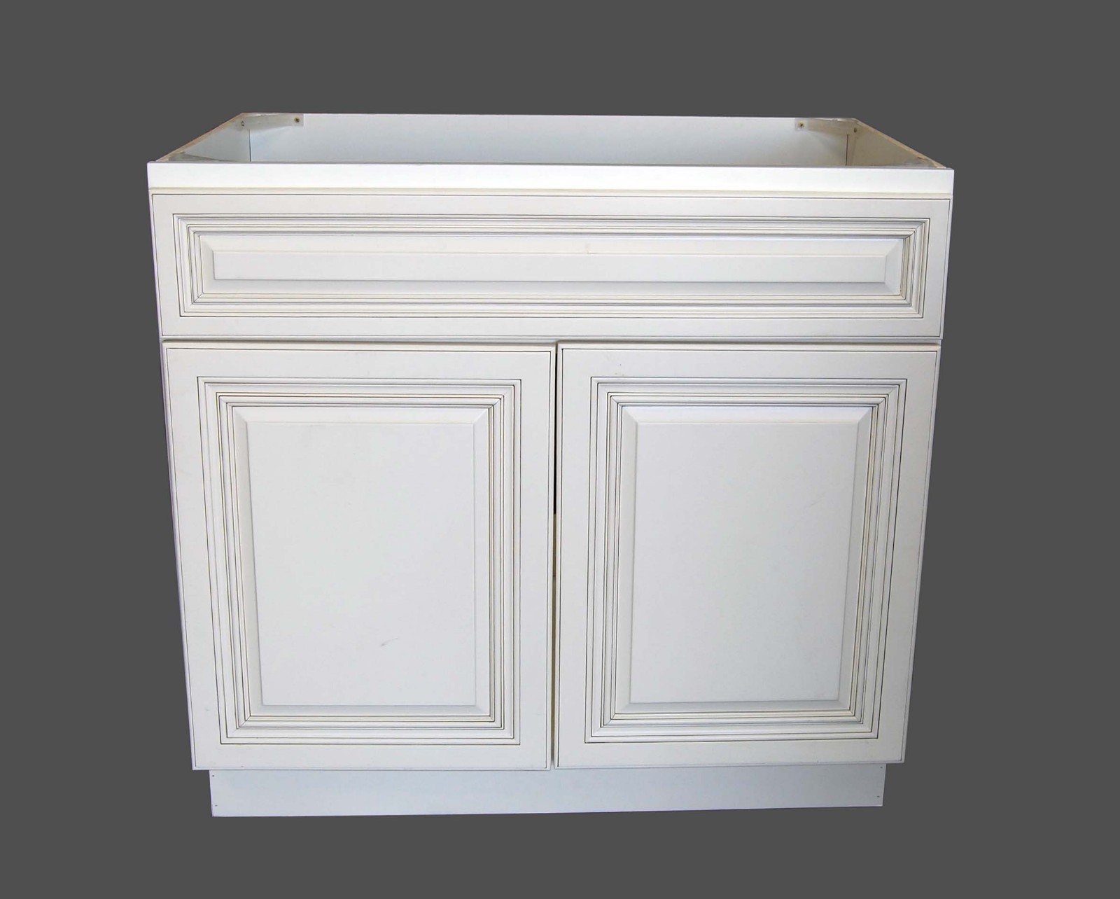 single Antique White Bathroom Vanity Base Cabinet solid wood 36″