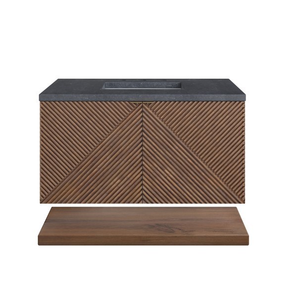 36″James Martin Marcello D200-V36-CSN-3CSP Vanity Cabinet Charcoal Soapstone Top