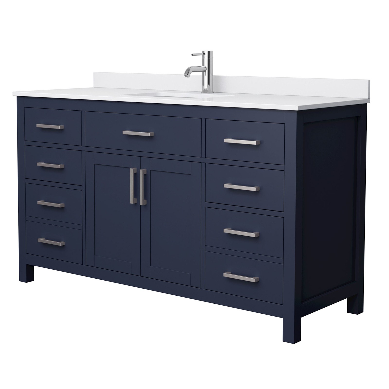 Wyndham Collection WCG242460S-UNSMXX Beckett 60″ – Green / Carrara Cultured