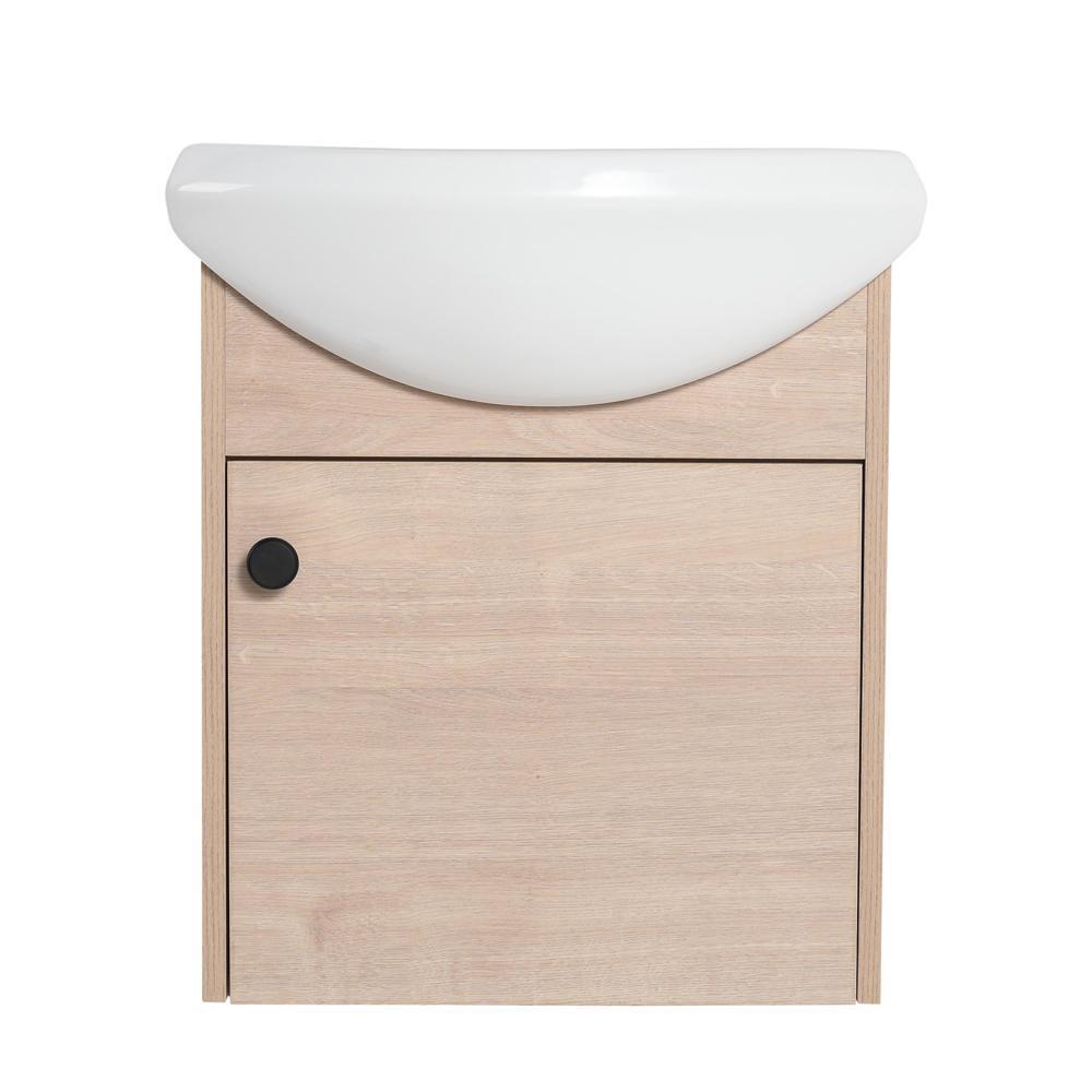 High Quality Small Size 18 Inch Vanity With Ceramic Sink Wall Mounting New Style
