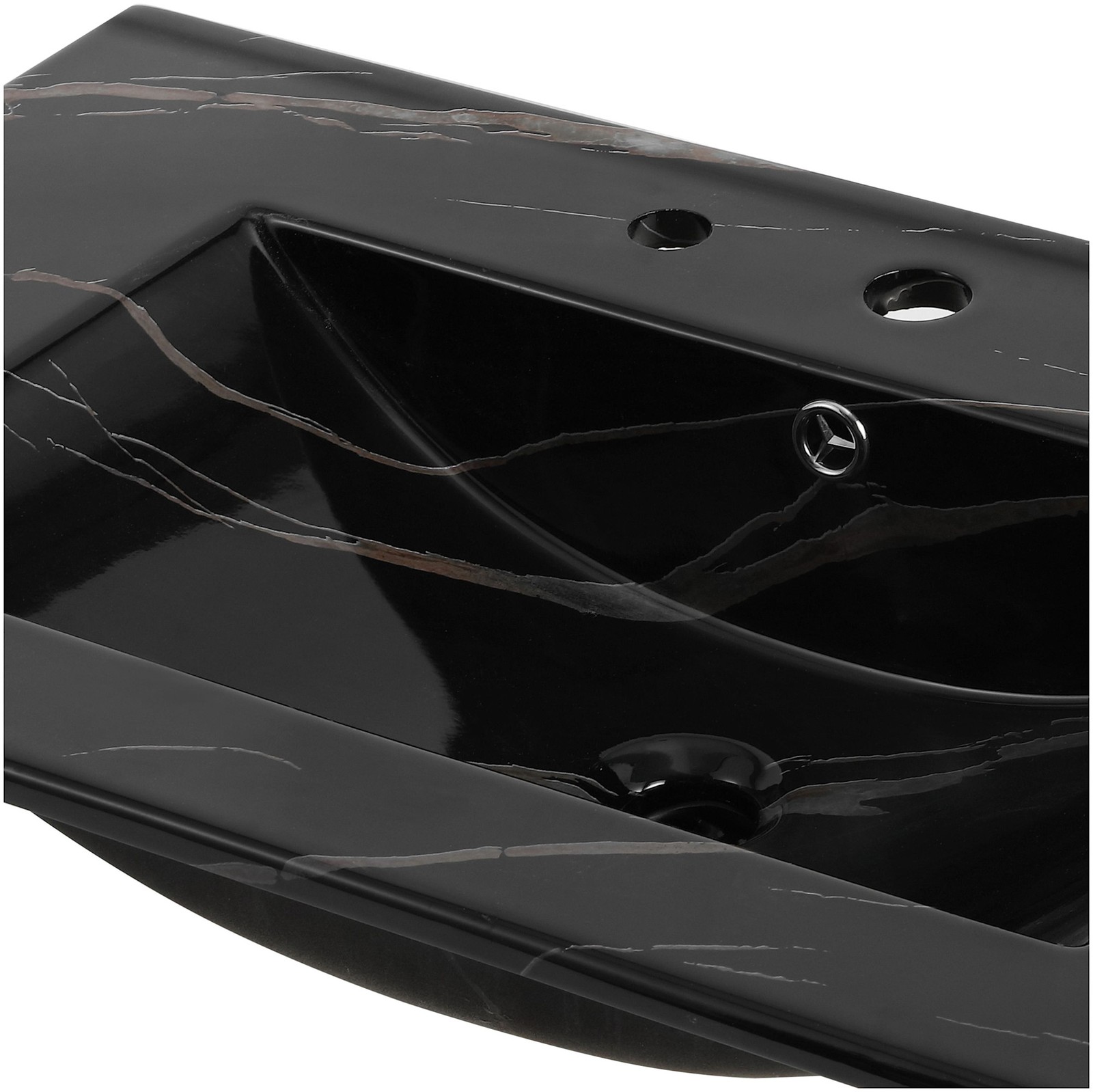 JONATHAN Y Lighting SNK1002 Ancillary 30″ Ceramic Vanity Top – White