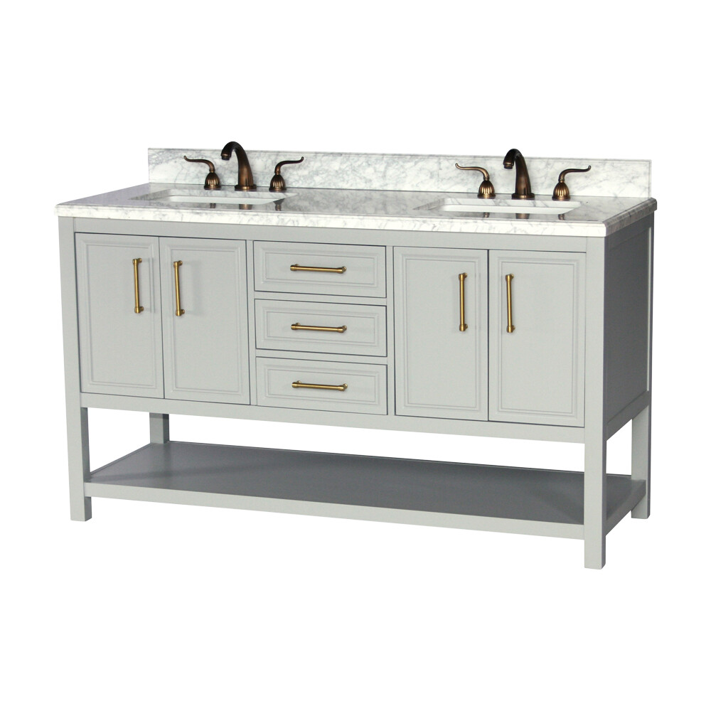 60-Inch Contemporary Style Double Sink Bathroom Vanity Model 913-G