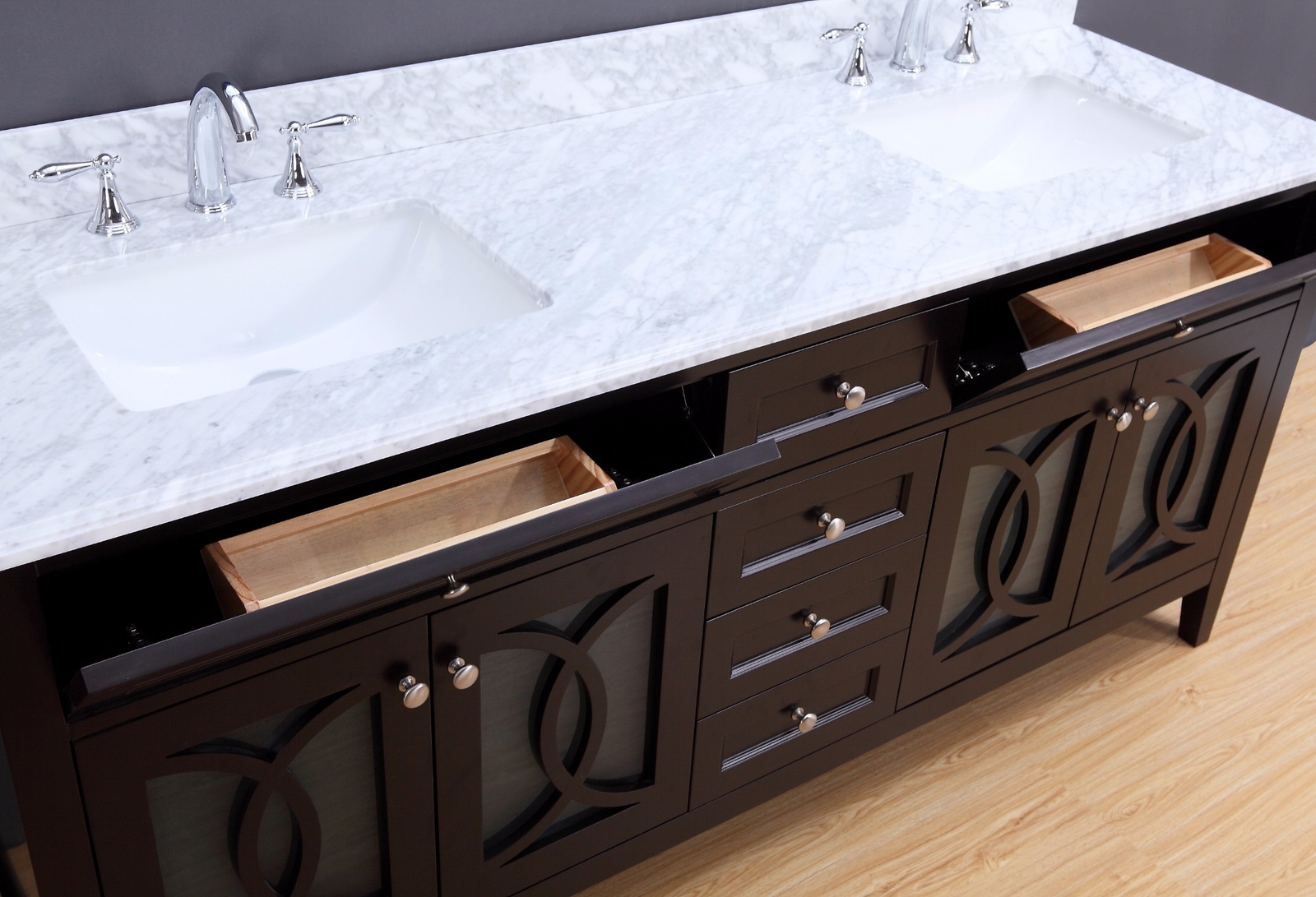 Bathroom Vanity – Transitional Bathroom Vanity Set – Double Sink – Rocca 72″
