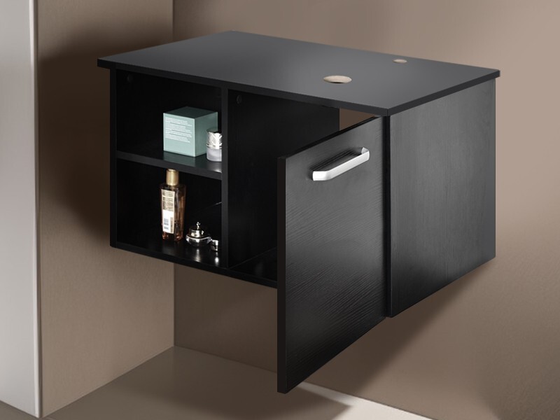 Wall Mounted Bathroom Vanity Floating Cabinet w/Mirror Shelf Sink Faucet Combo