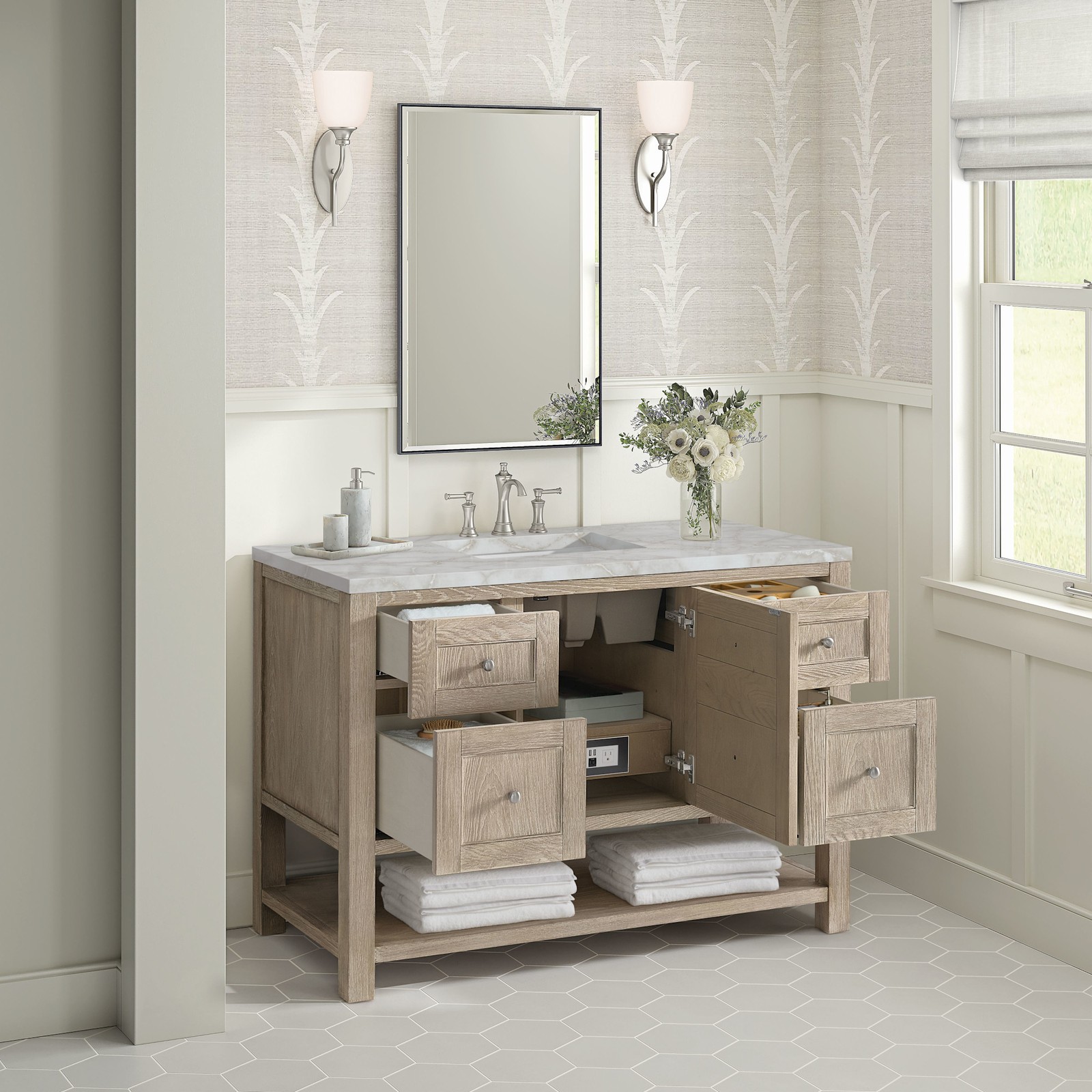 James Martin Vanities 330-V48-FVSL Breckenridge 48″ – White