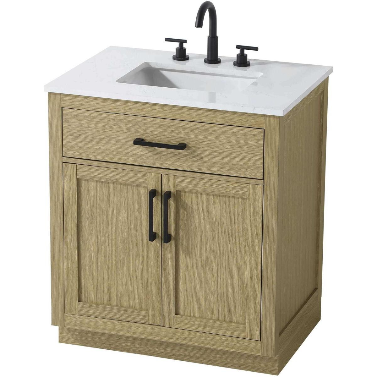 Elegant Lighting VF29730MHB Alden Vanity Honey Brown