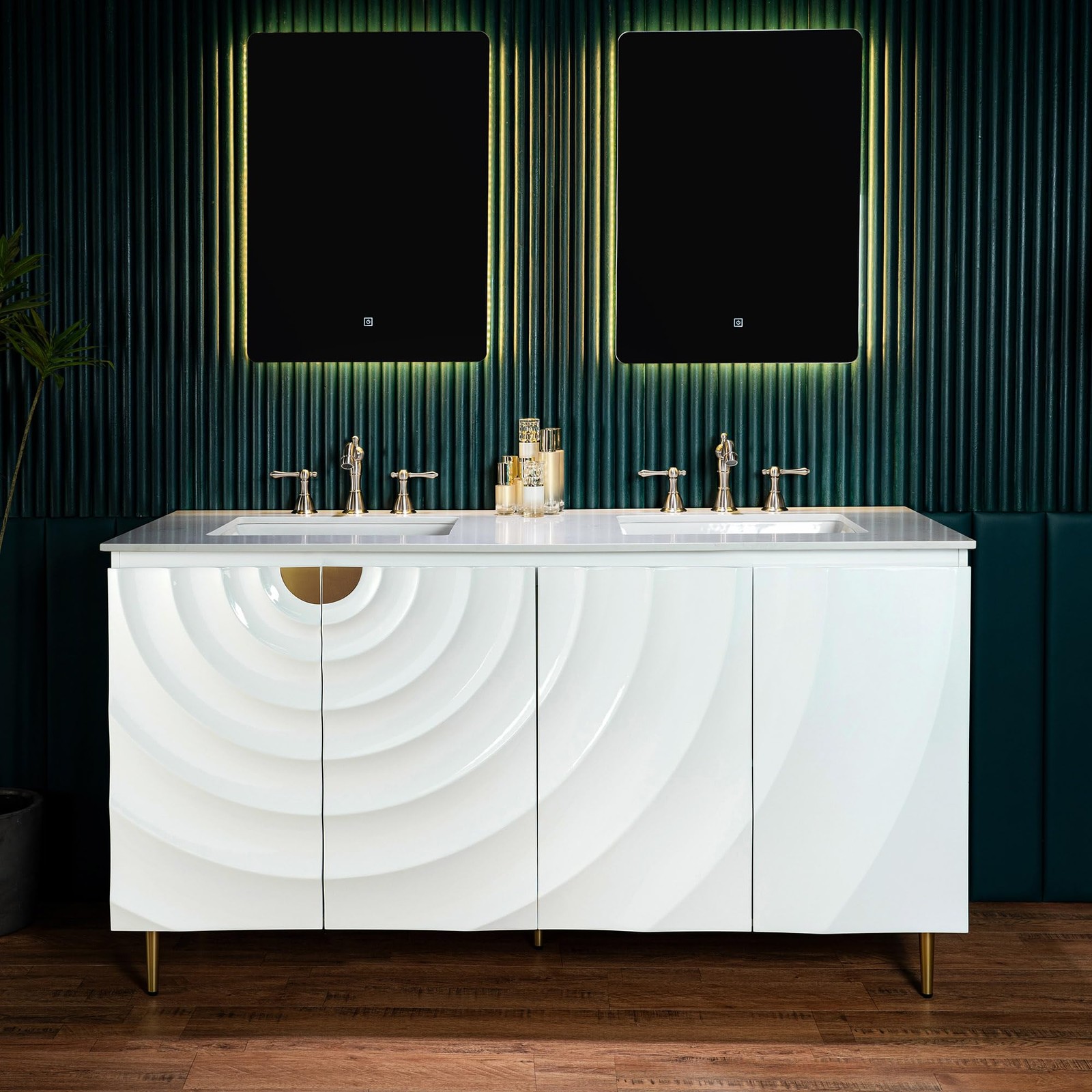 Woodbridge 60″x22″ Bathroom Vanity with Double Ceramic Undermount Sinks