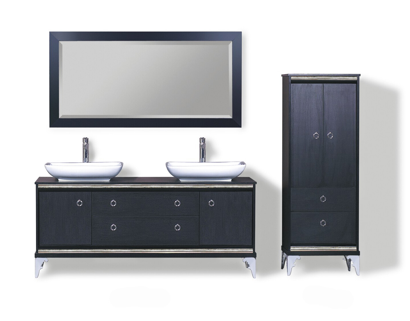 Bathroom Vanity – Modern Bathroom Vanity Set – Double Sink – Francaise III – 65″