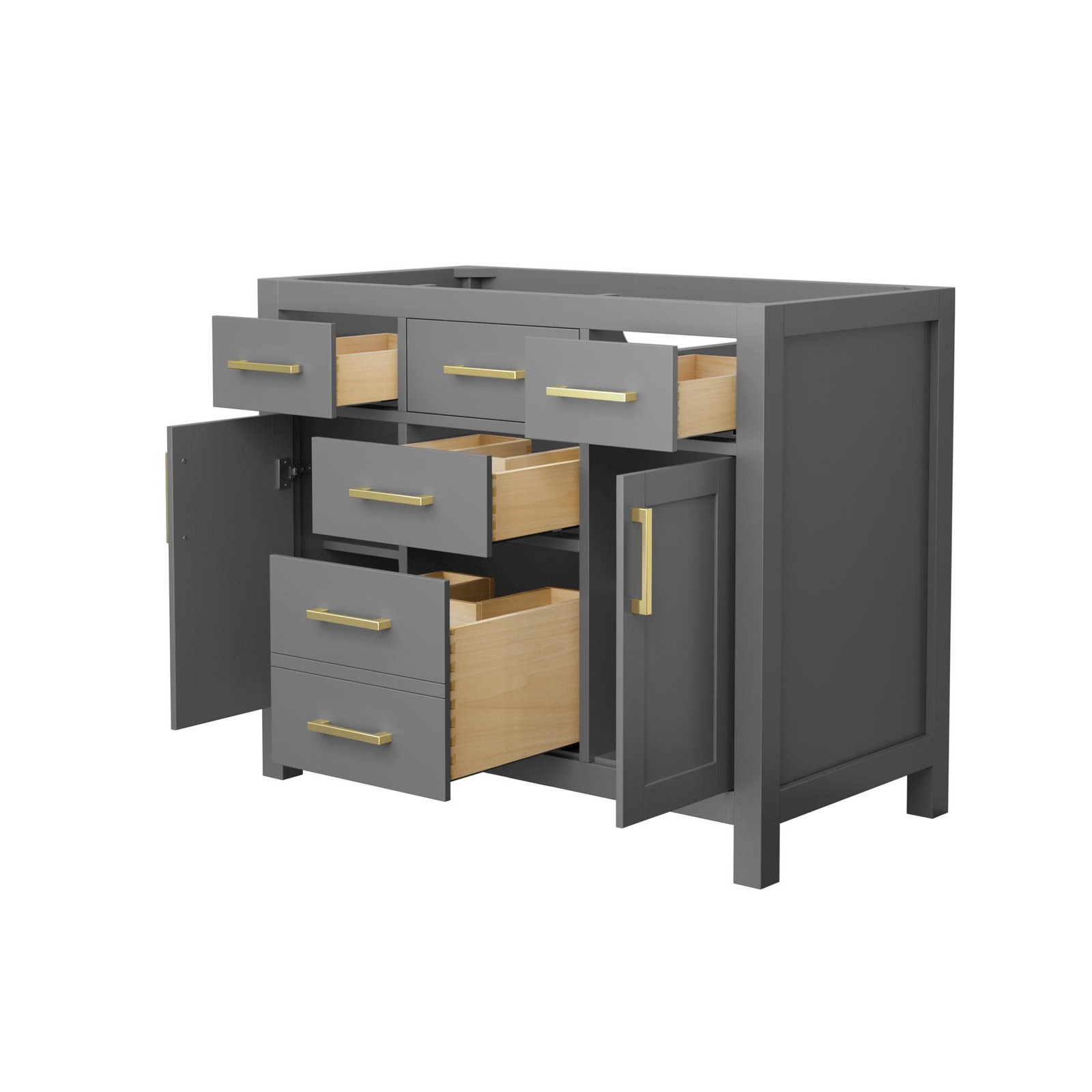 Wyndham Collection WCG242442S-CX-MXX Beckett 41″ Single – White / Brushed Gold