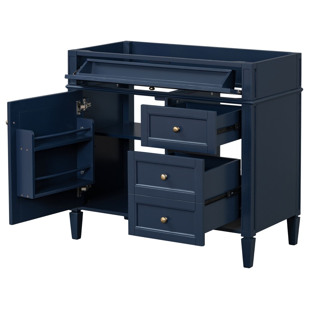 Bathroom Vanity without Top Sink W 2 Drawers and a Tip-out Drawer