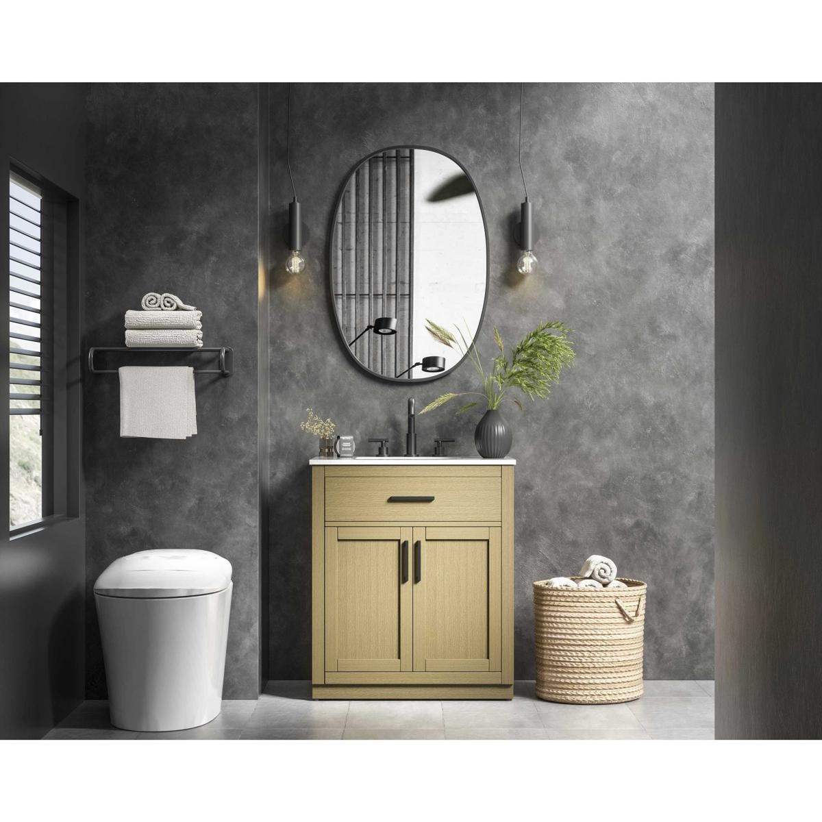 Elegant Lighting VF29730MHB Alden Vanity Honey Brown