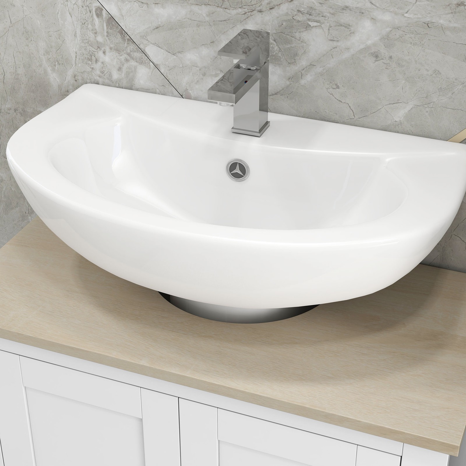 Base sink storage cabinet, U-shaped and adjustable internal shelves