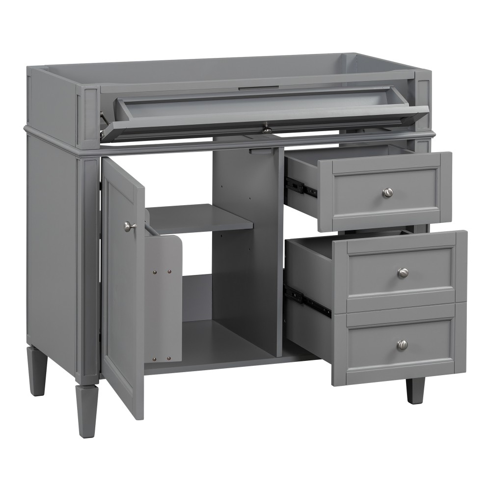 Bathroom Vanity without Top Sink W 2 Drawers and a Tip-out Drawer