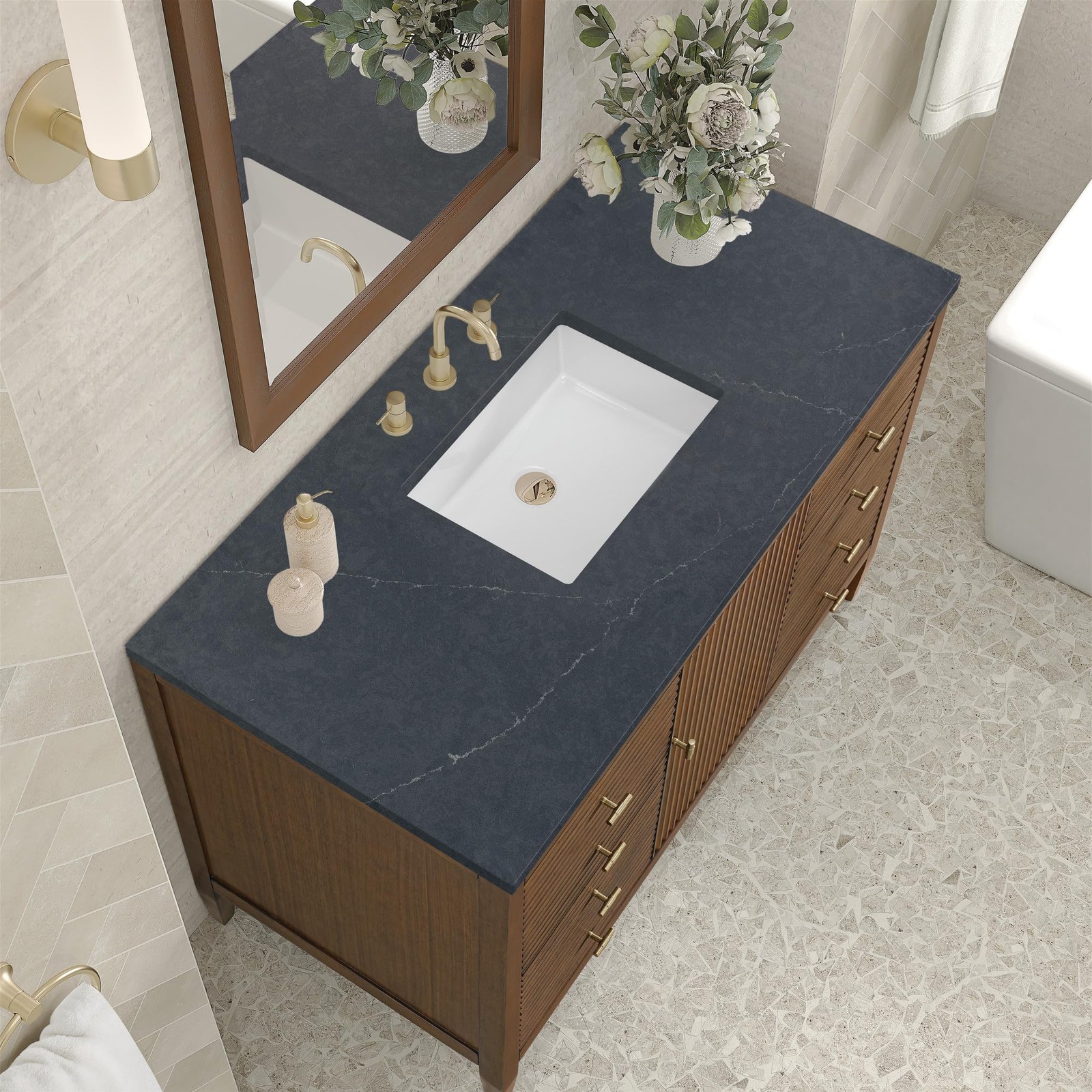 James Martin 485-V48-BW-3CSP Myrrin 48″ Vanity Set*NEW*
