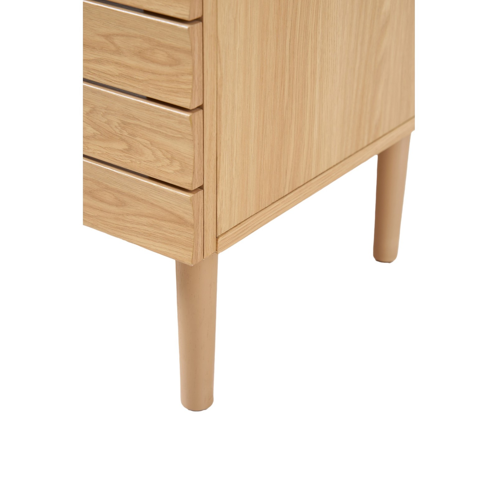 Aubert 20 in. W x 18 in. D x 33 in. H Thick Linear Slat Modern Farmhouse 2-Shelf