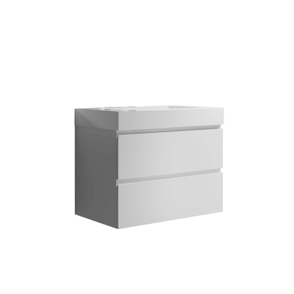 24″ 30″ 36″ Wall Mounted Bathroom Vanity w/Sink,Floating Vanity Cabinet,2 Drawer