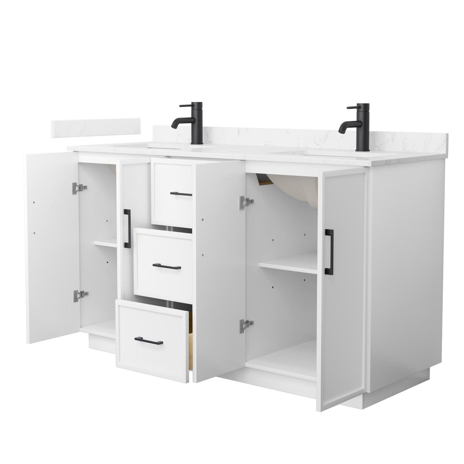Wyndham Collection WCH7474-60D-VCA-MXX Elan TK 60″ – Light Oak / White Cultured