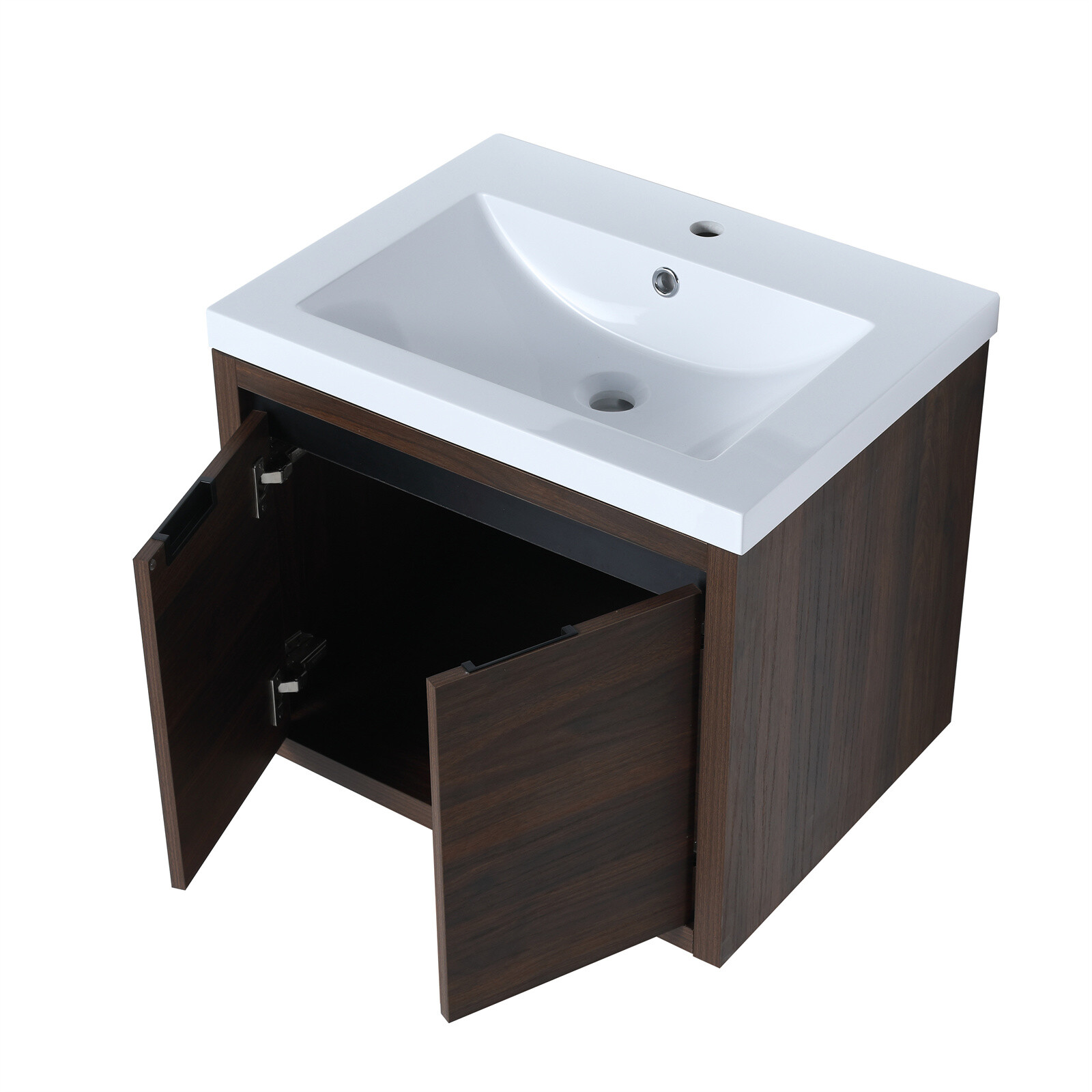 24 Inch Small Bathroom Vanity Floating Wall Mounted Ceramics with Sink