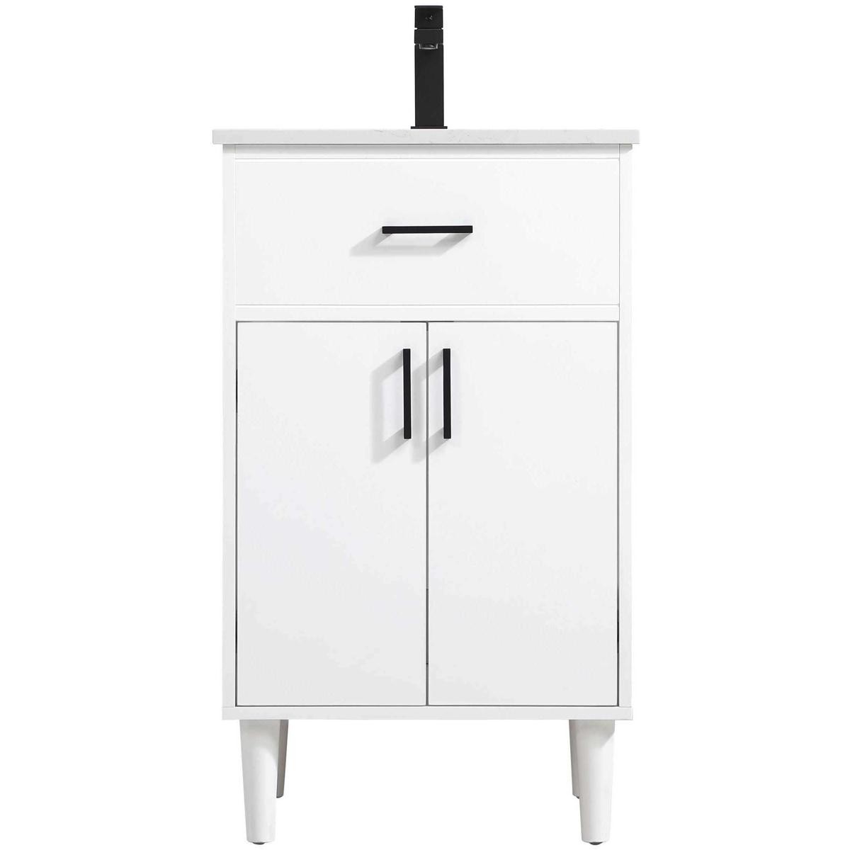 Elegant Lighting VF25020MWH Chandler 20 X 34 inch White Bathroom Vanity Cabinet