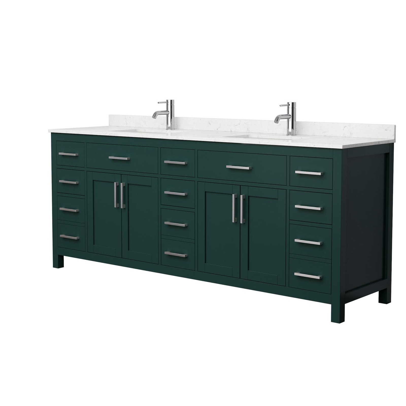Wyndham Collection WCG242484D-UNSMXX Beckett 84″ – Dark Blue / Carrara Cultured