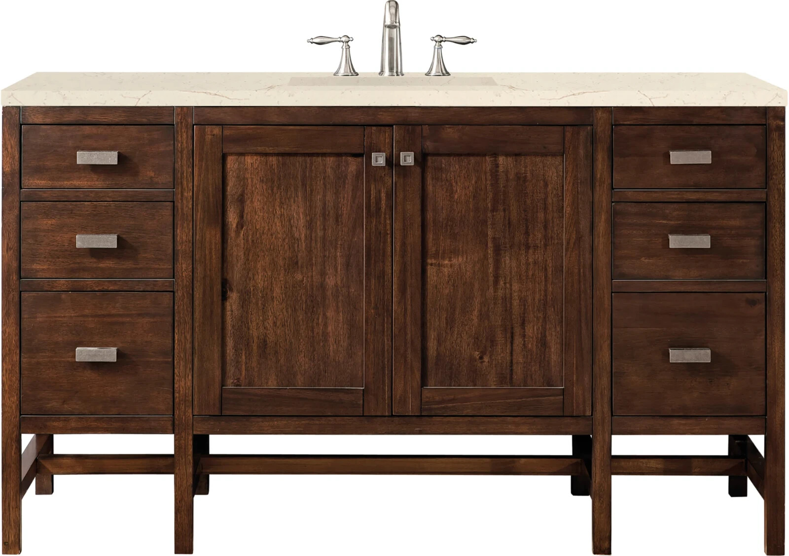 James Martin Vanity E444-V60S-MCA & Arctic Fall Solid Top, Exclude Sink & Faucet